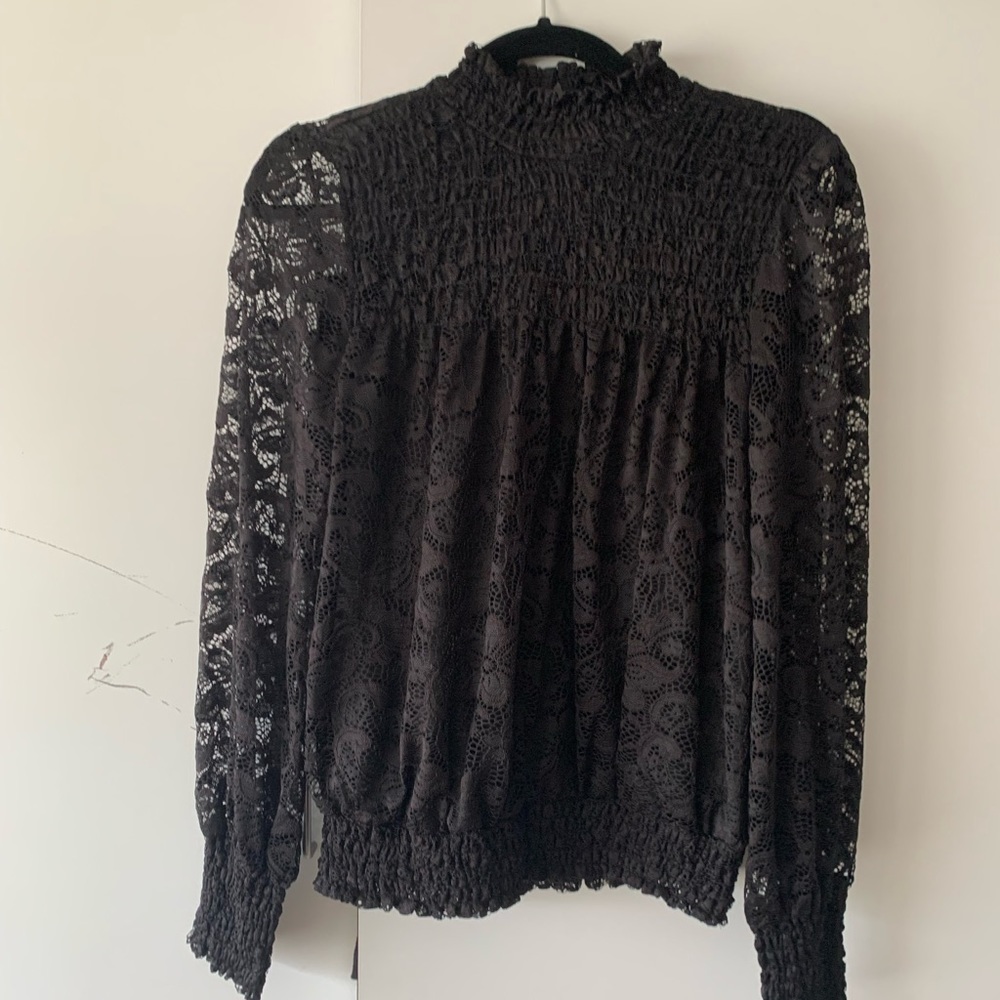 Black lace top.NWOT M